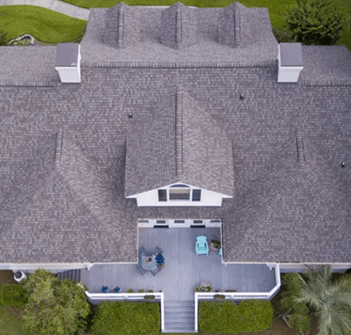 a house surrounded by trees